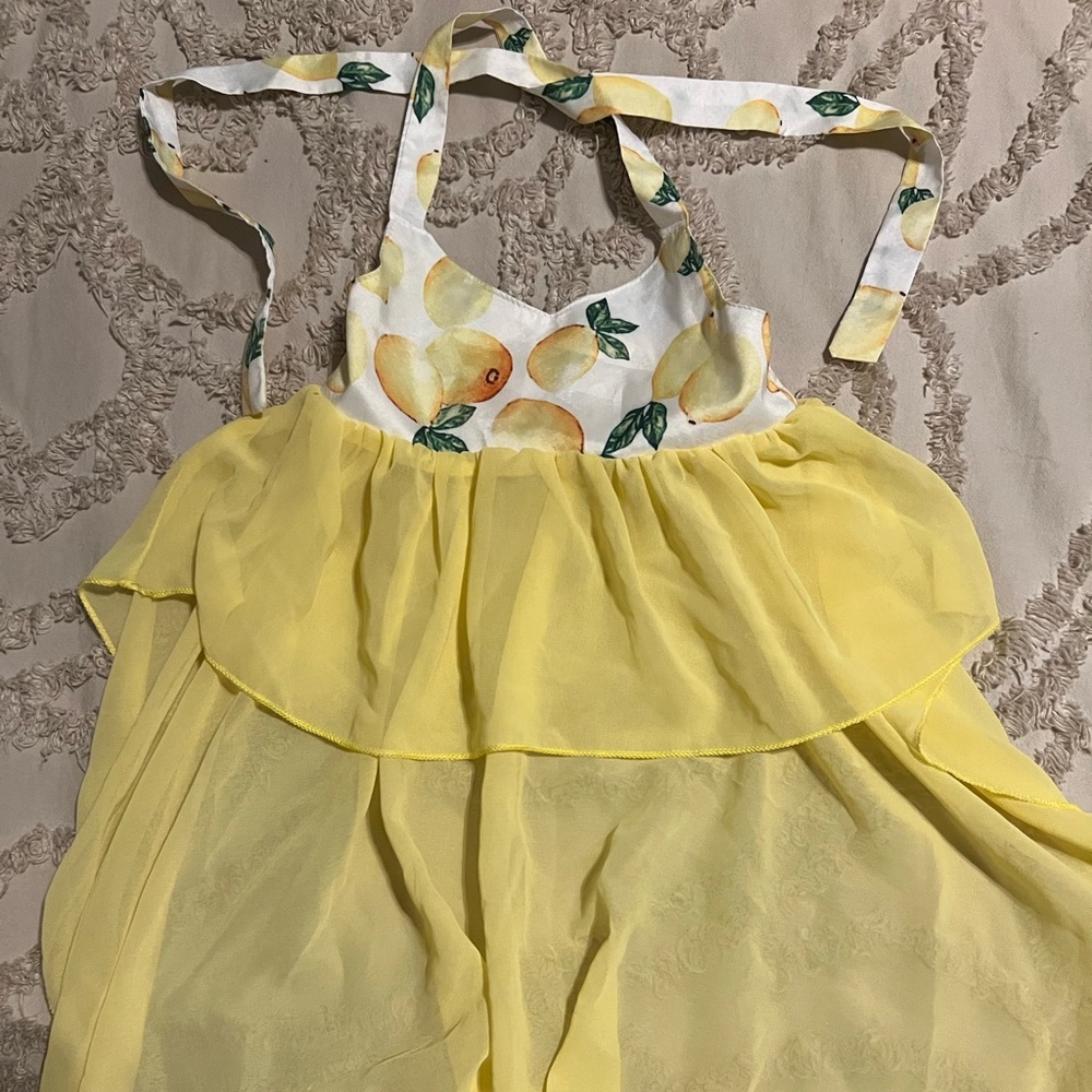 Yellow lemon print shirt